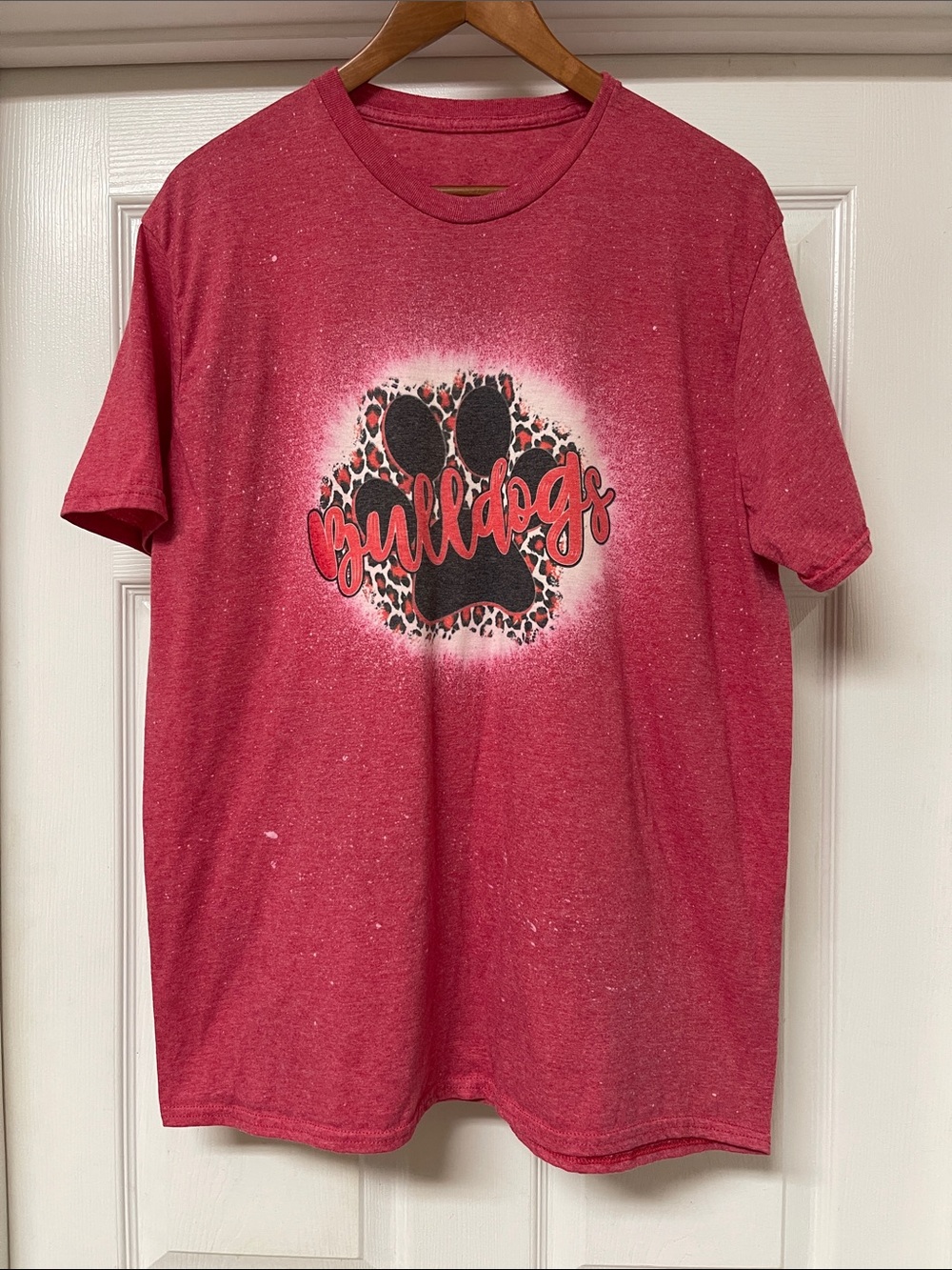 Women’s Red Bulldogs Paw Print Graphic Tee